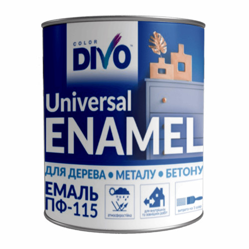 Емаль алкідна ДНІПРО СПЕЦЕМАЛЬ DIVO COLOR ПФ-115 чорна 2,8 кг